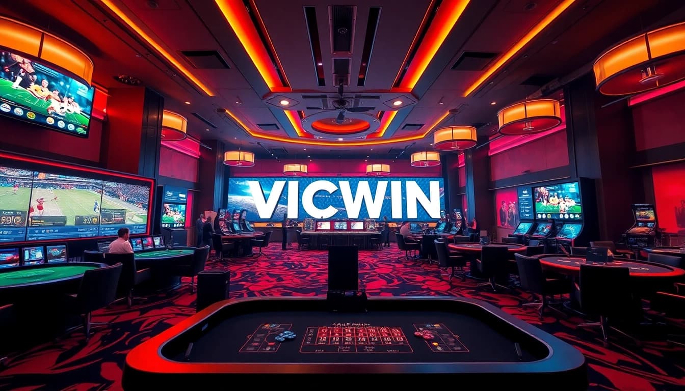 Experience the excitement of VICWIN online casino with vibrant gaming elements and interactive features.
