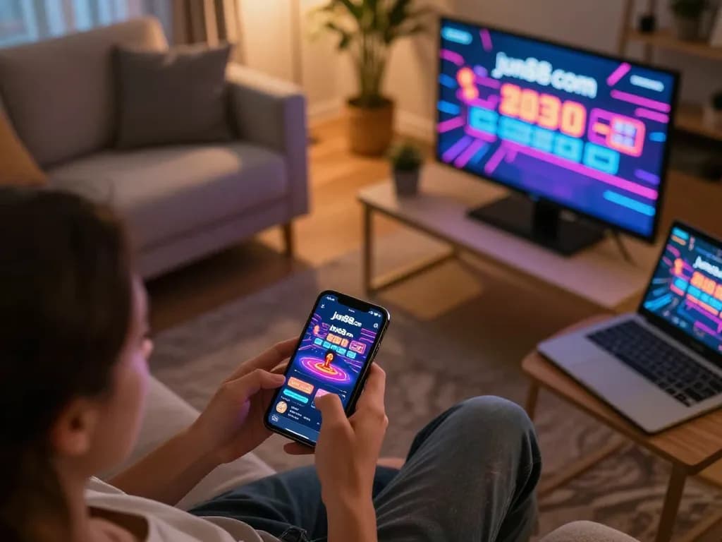 Engage in thrilling games on jun88 com through the mobile app, showcasing a vibrant online casino setup