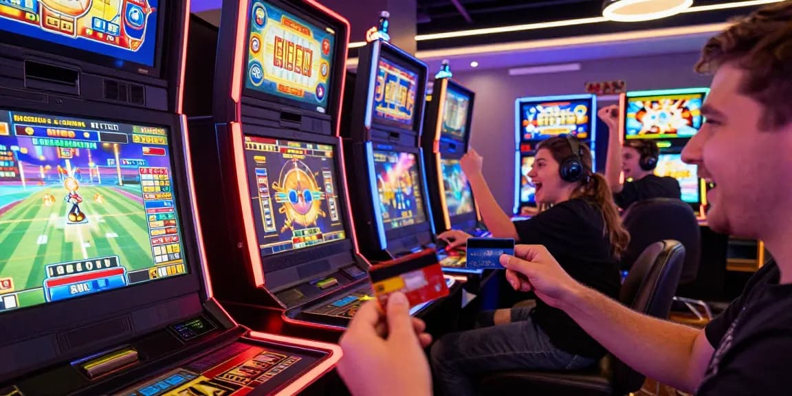 Players at vibrant online casinos that accept credit cards, enjoying gaming excitement.