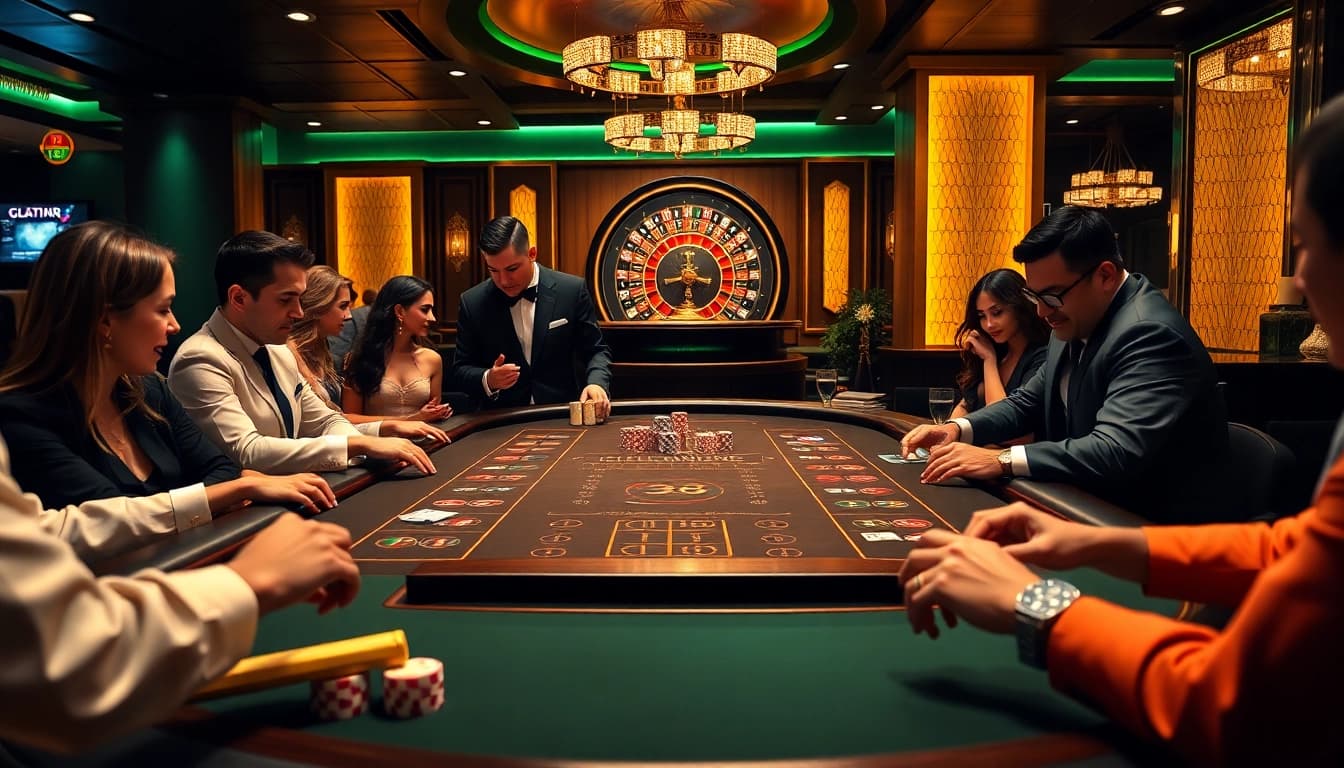Engage with the SX88 table game in a vibrant casino atmosphere filled with excitement.