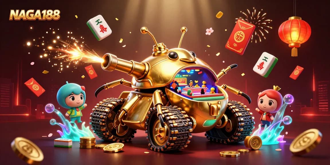 NAGA188 menghadirkan pengalaman kasino unik dengan tank beetle emas dan permainan menarik di dalamnya.