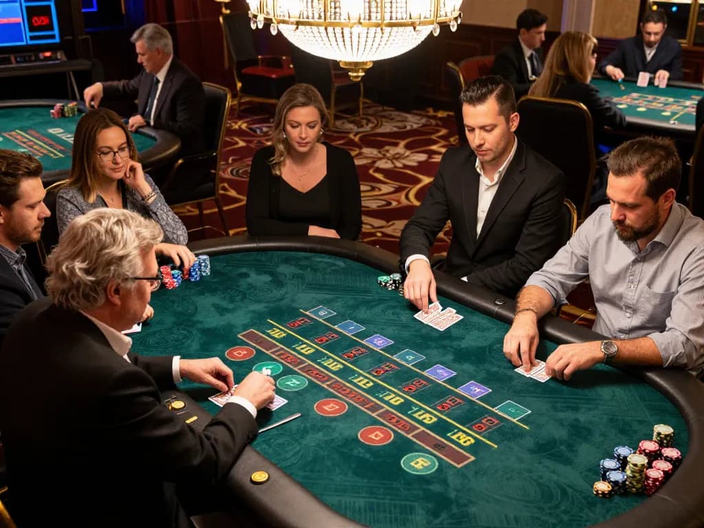 Experience live dealer action at LUCK8, Baccarat table filled with engaging gameplay and vibrant atmosphere.