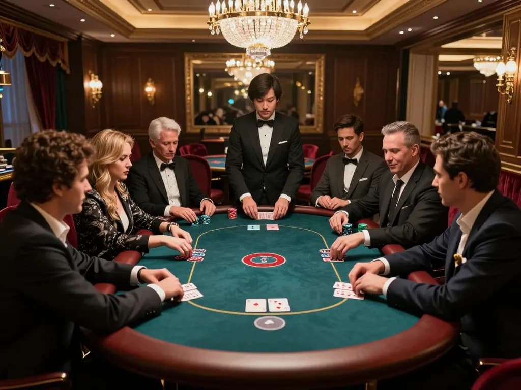 Experience high-stakes poker excitement in a luxurious 88vv VIP gaming area.