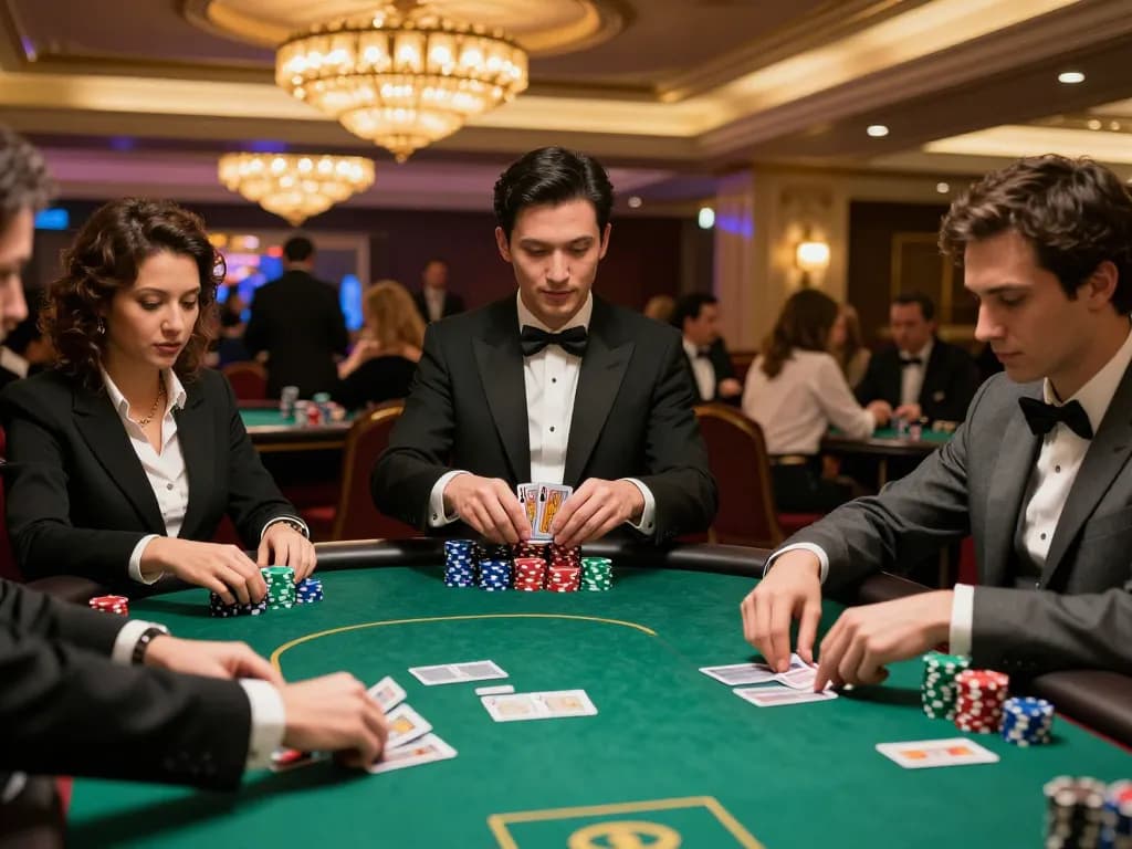 Experience strategic gameplay at taixiusunwin.art with players engaged in an intense poker game.