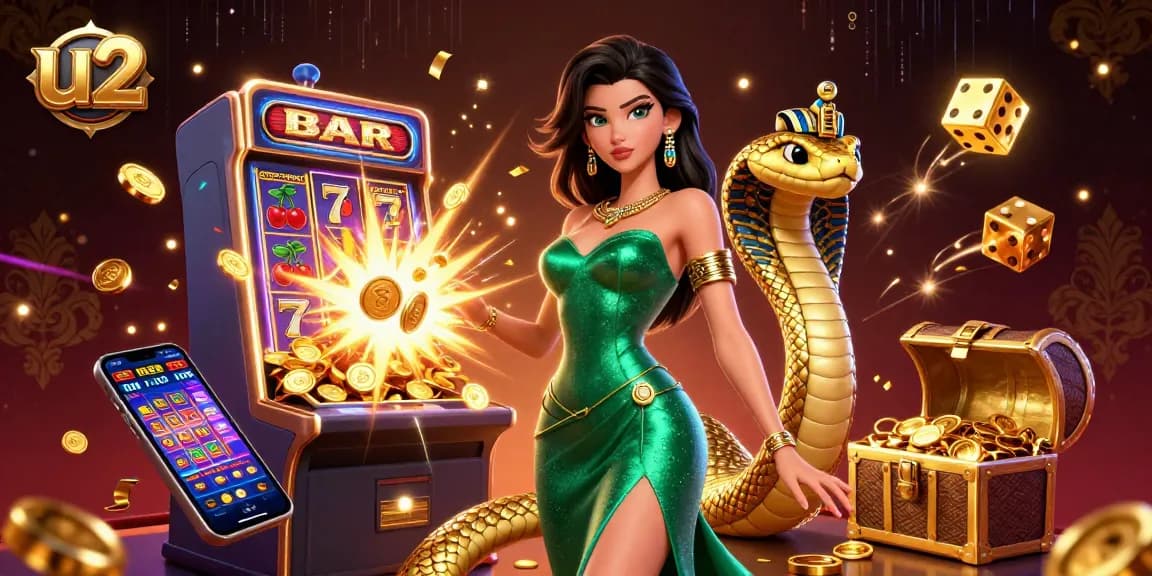 Spin the reel at U2 Casino with vibrant slot themes and golden jackpot action