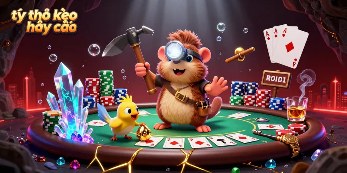Engage in action-packed betting with tỷ lệ kèo nhà cái visuals, featuring vibrant casino elements and dynamic characters.
