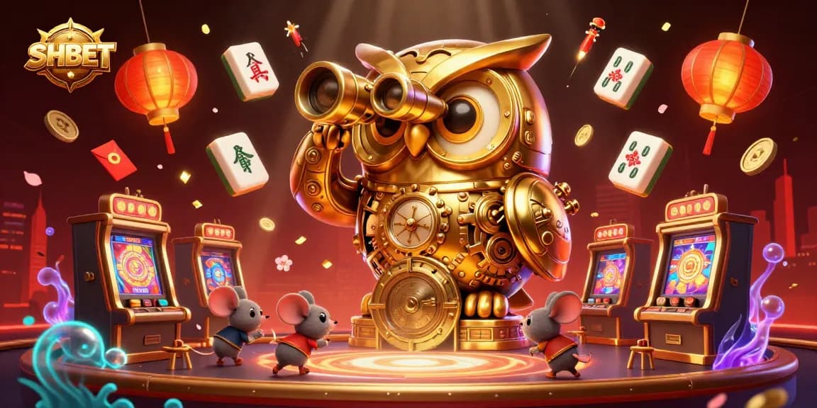 Experience the excitement of SHBET through a vibrant 3D illustration depicting a bustling casino atmosphere