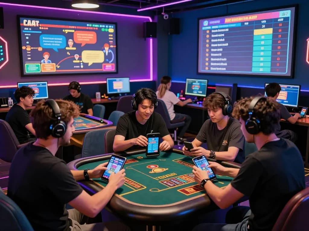 Engaged players enjoying games from https://hitclub9.us.com/ with lively atmosphere and vibrant gaming interfaces