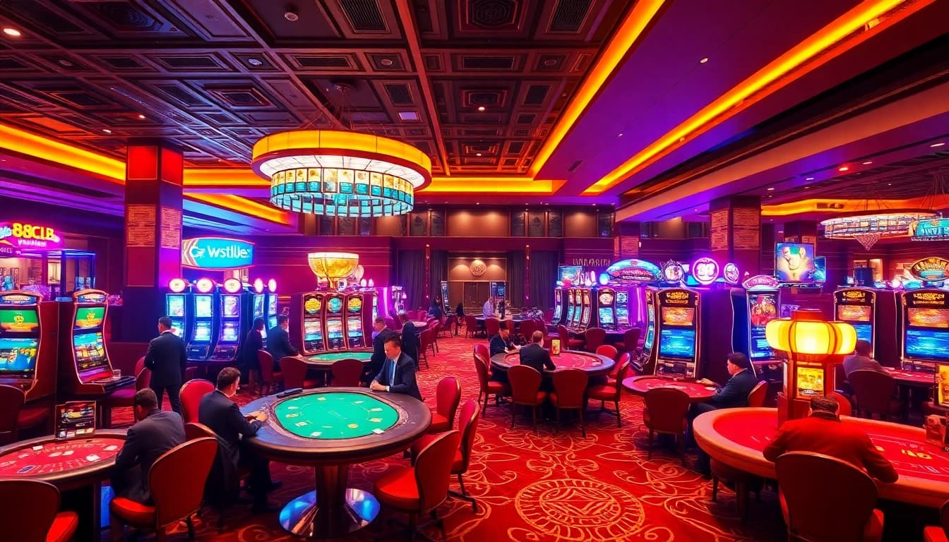 88CLB casino environment showcasing vibrant gaming activities and a welcoming atmosphere.