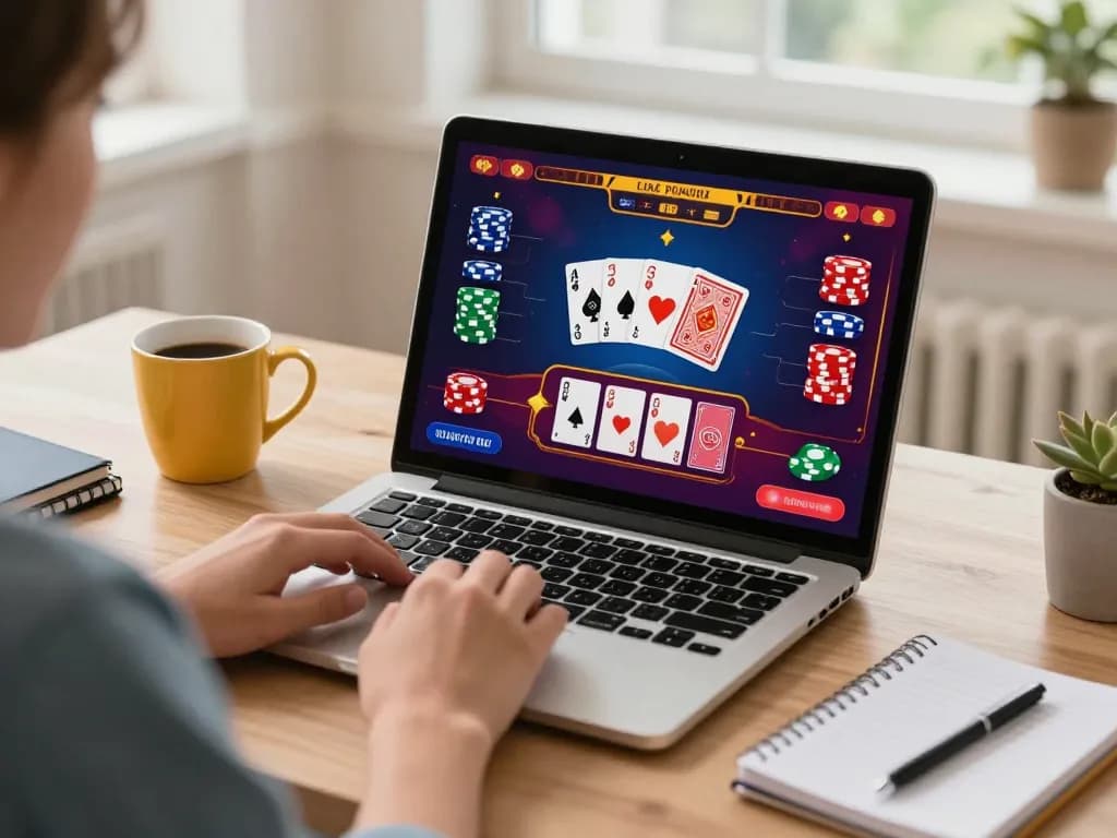 uu88 online betting experience at home featuring a live dealer game on laptop