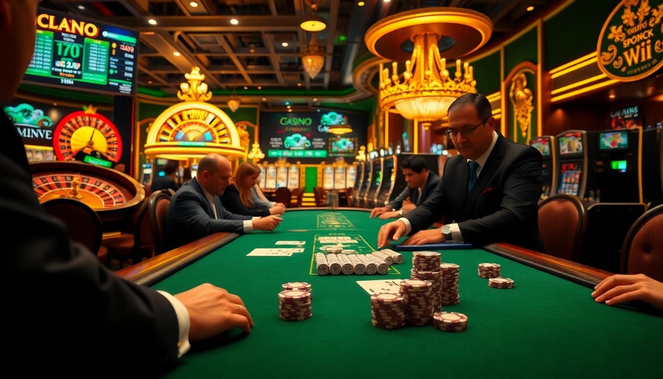 Exciting casino scene highlighting poker gameplay with hidden wiki themes.