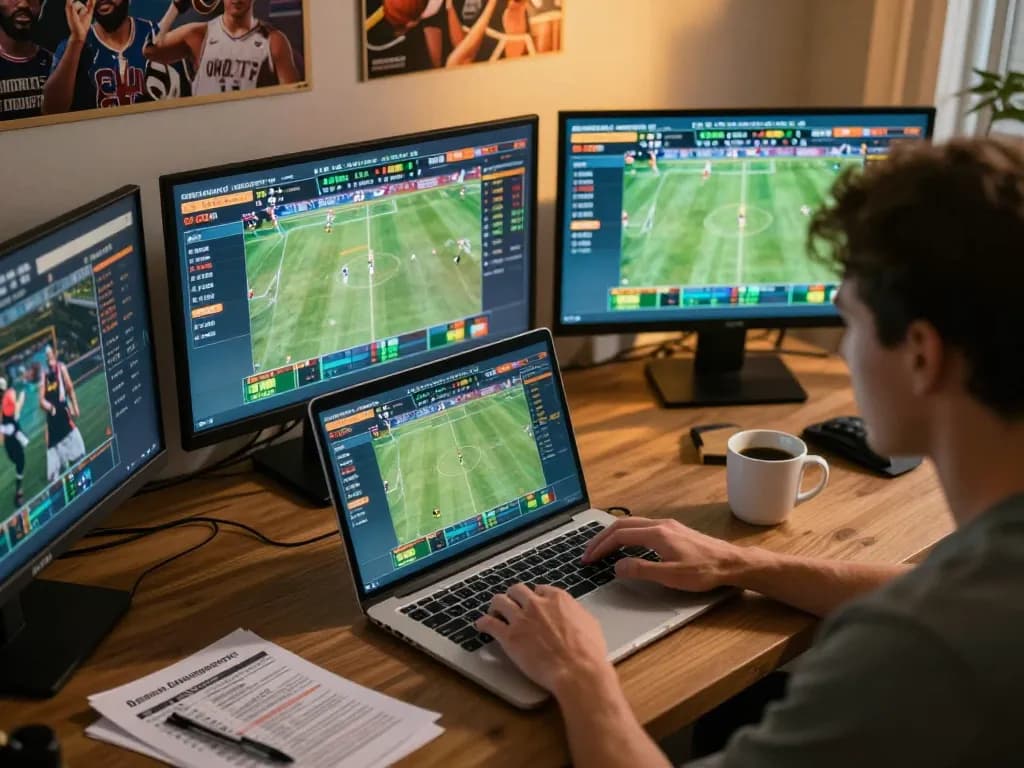 Placing sports bets on Bsport's app, showcasing live odds and game strategies for better decisions