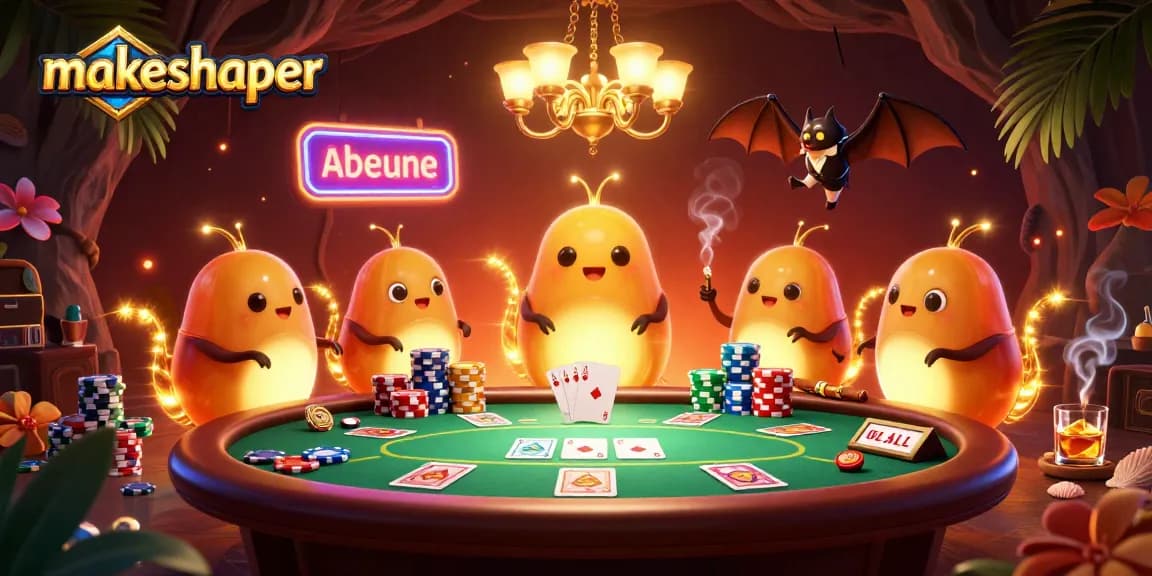 Experience vibrant gameplay at the casino with makeshaper's 3D glowworms lighting the way.