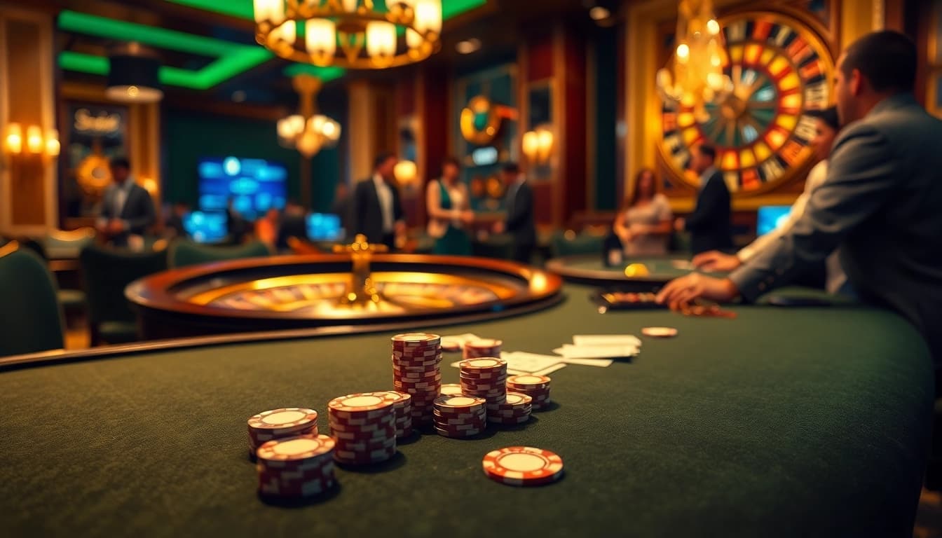 Experience the thrill of BL555 with vibrant poker action and interactive betting in a luxurious casino.