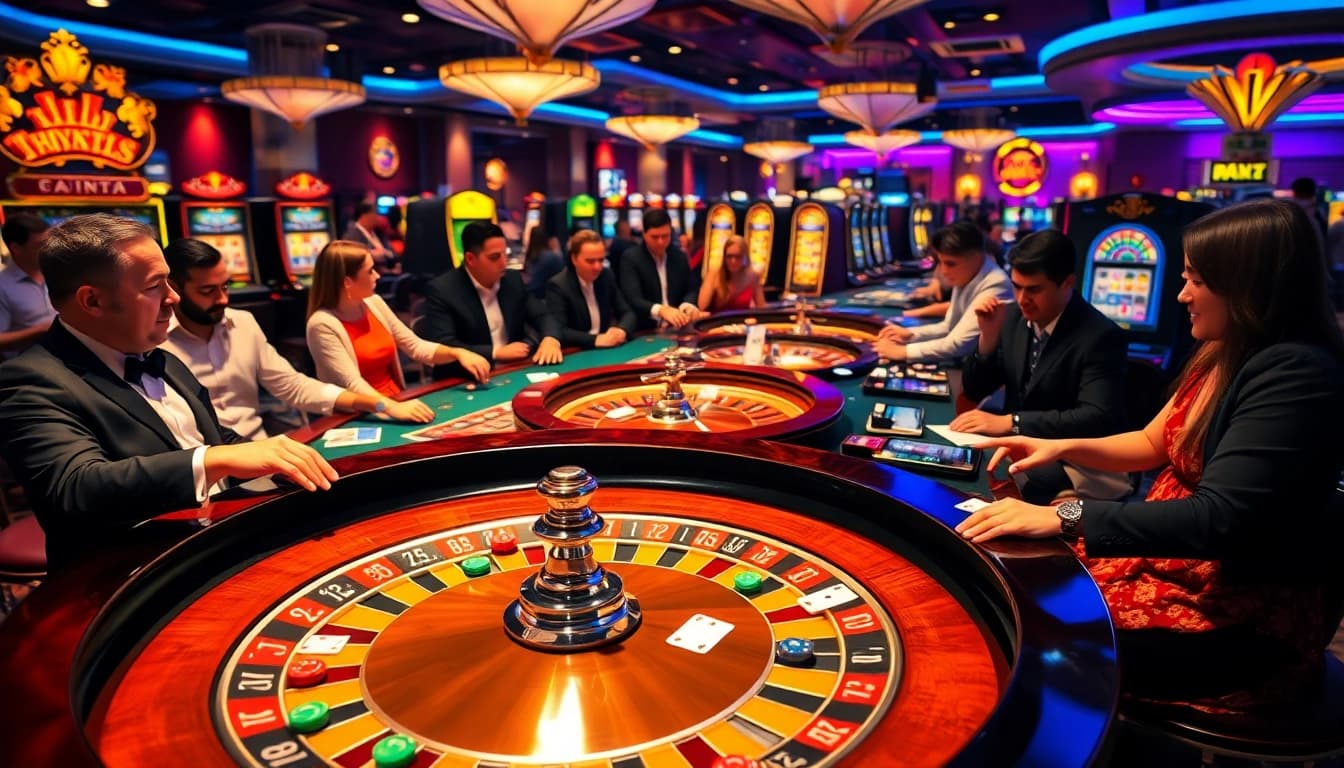 Asupanjitu reflects excitement with players at a roulette table in an elegant casino.