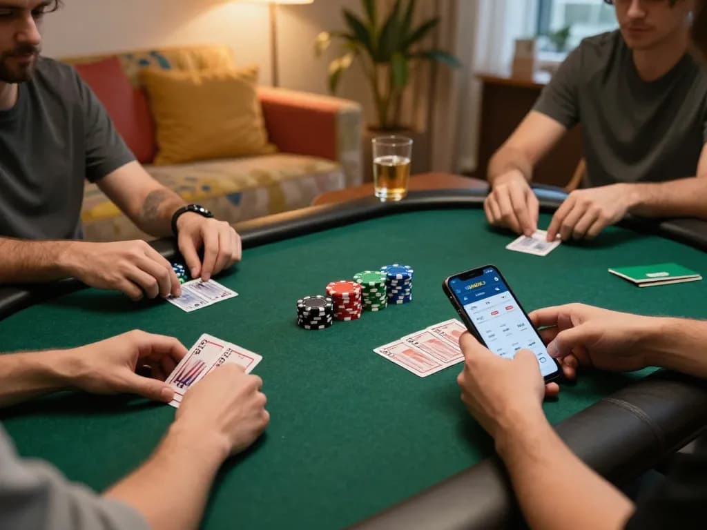 Play online poker strategically with bdtk66 app on smartphone during cozy home gaming