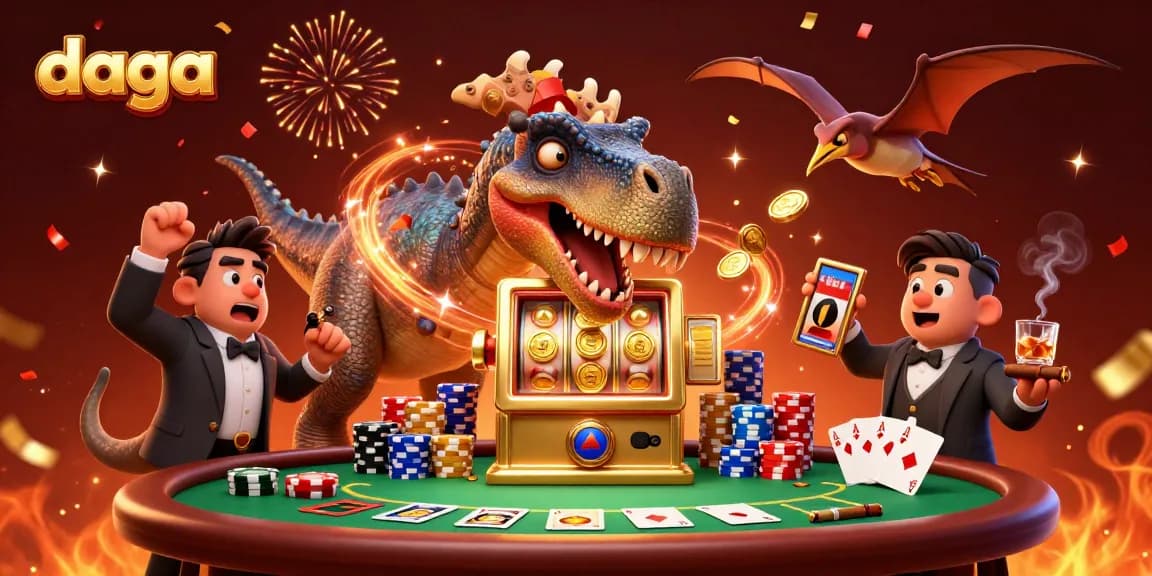 Daga players enjoy a vibrant casino scene with dynamic gaming elements and winning moments.