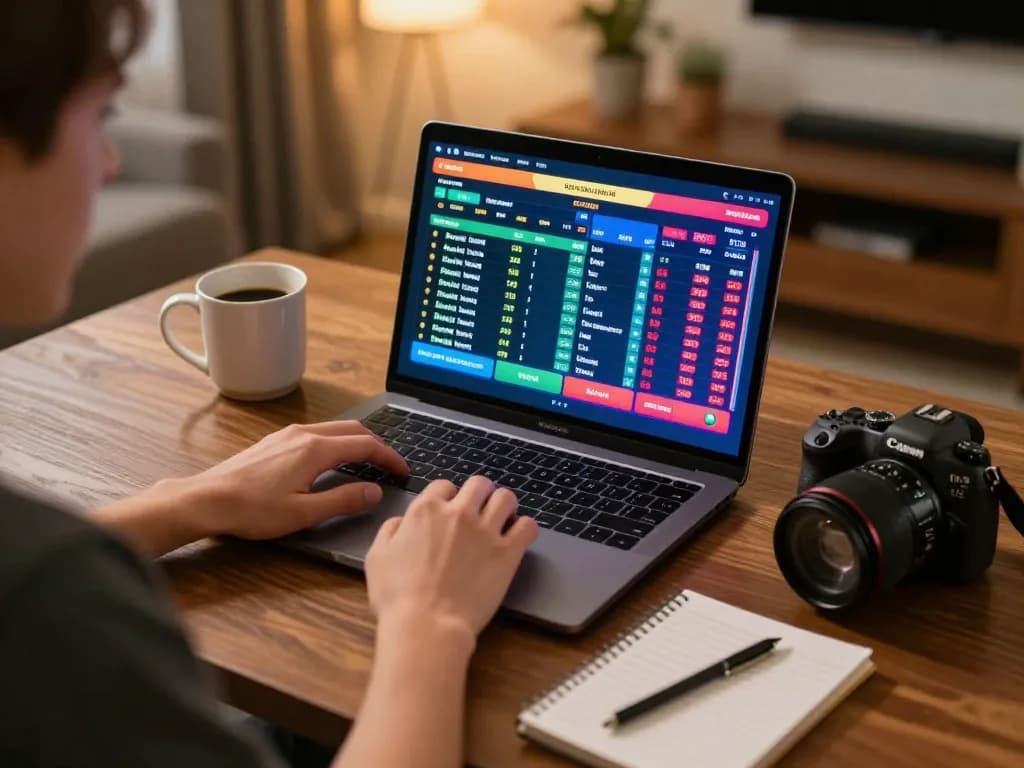 Engaged player at 789bet sports betting on a laptop with live odds interface visible, creating a strategic gambling atmosphere