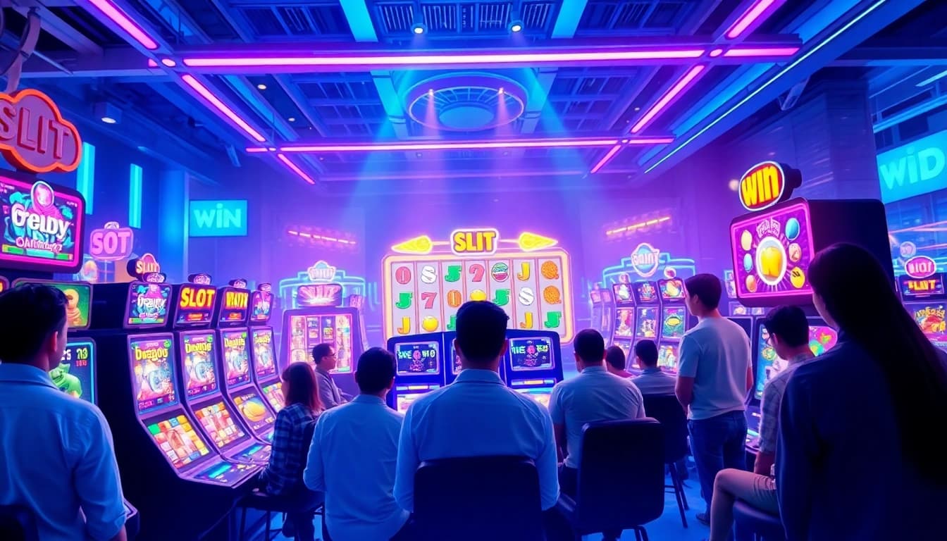Exciting online gaming scene featuring asupantoto slot machines in action.