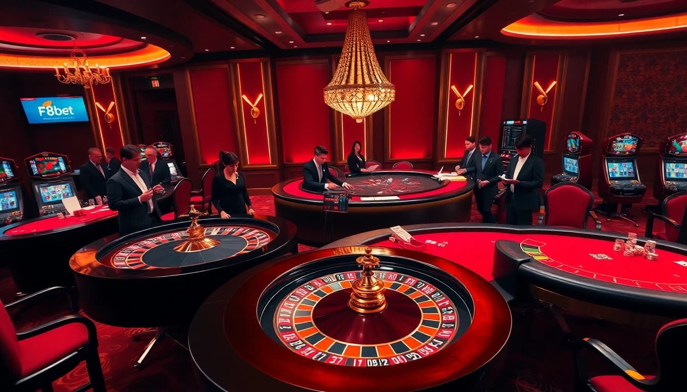 Experience thrilling gaming at F8bet’s luxurious casino with roulette, poker tables, and more.