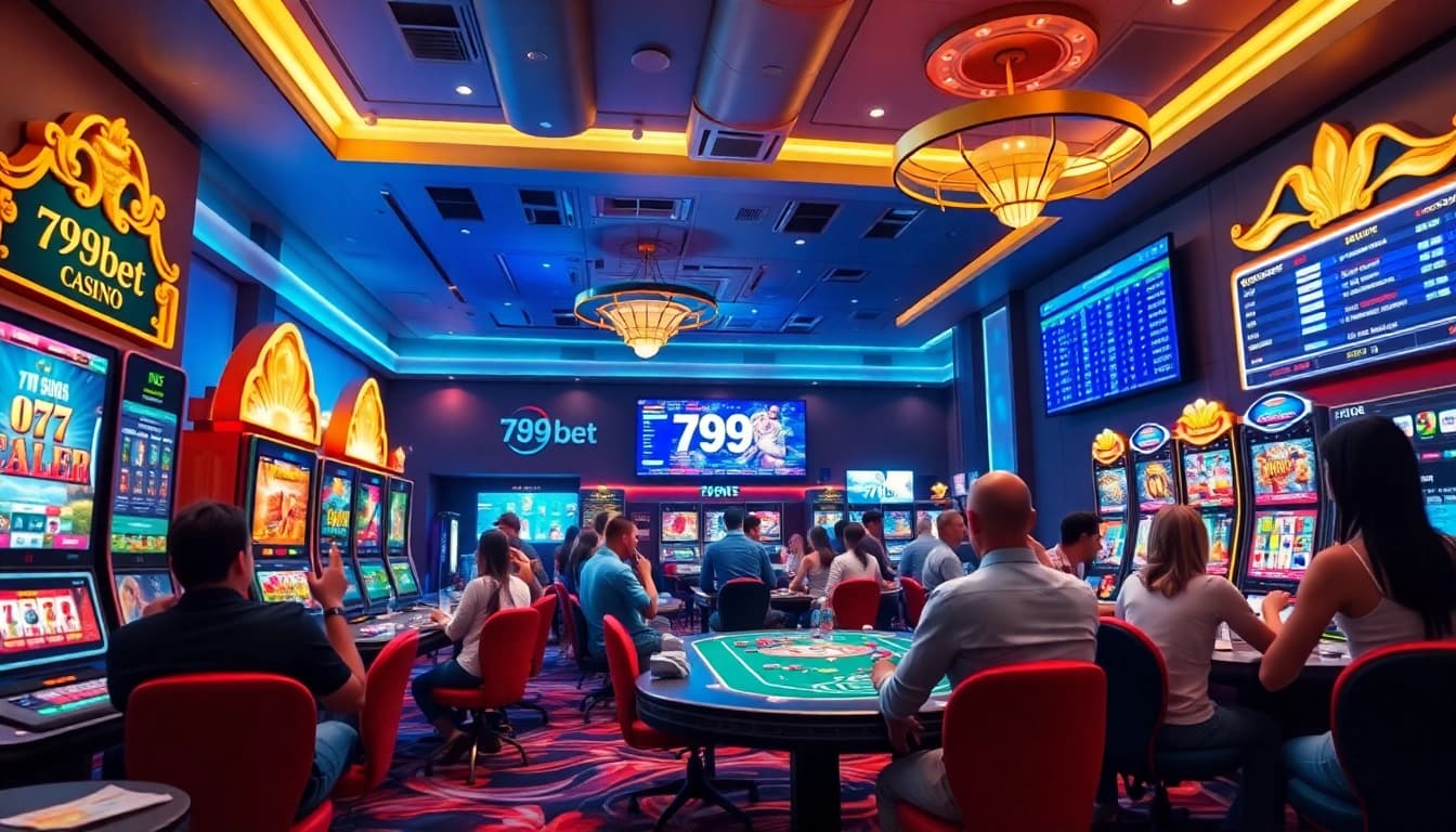 Experience the exciting online gaming atmosphere of 789bet with vibrant digital casino games and players engaged.