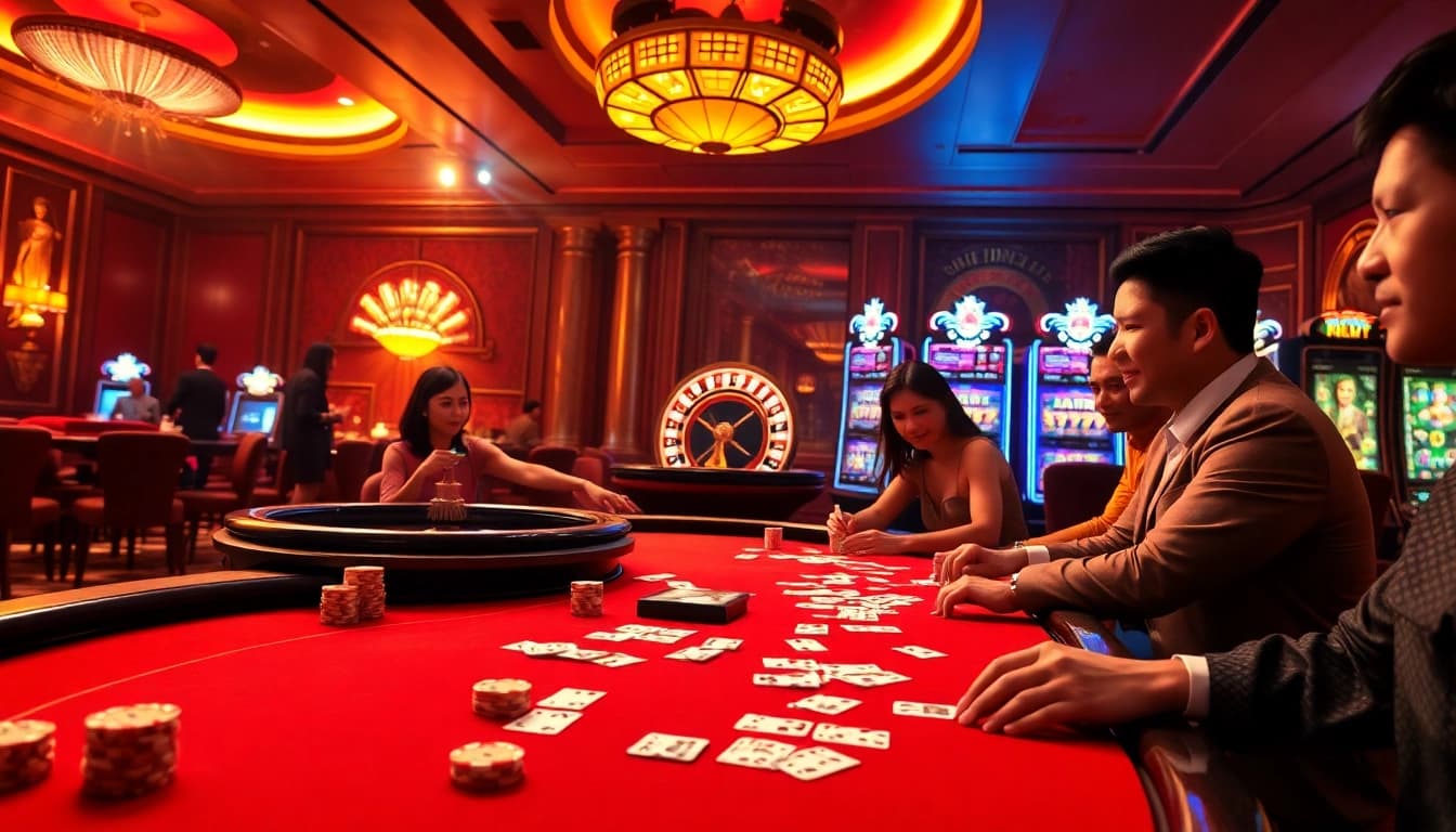 Experience thrilling gaming at https://luck882.co.com/ with vibrant casino visuals and excited players.