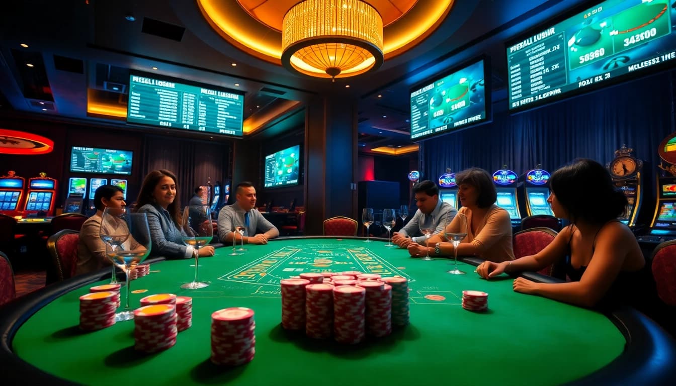 Players contemplating their next move at a high-stakes TG88 casino poker table.
