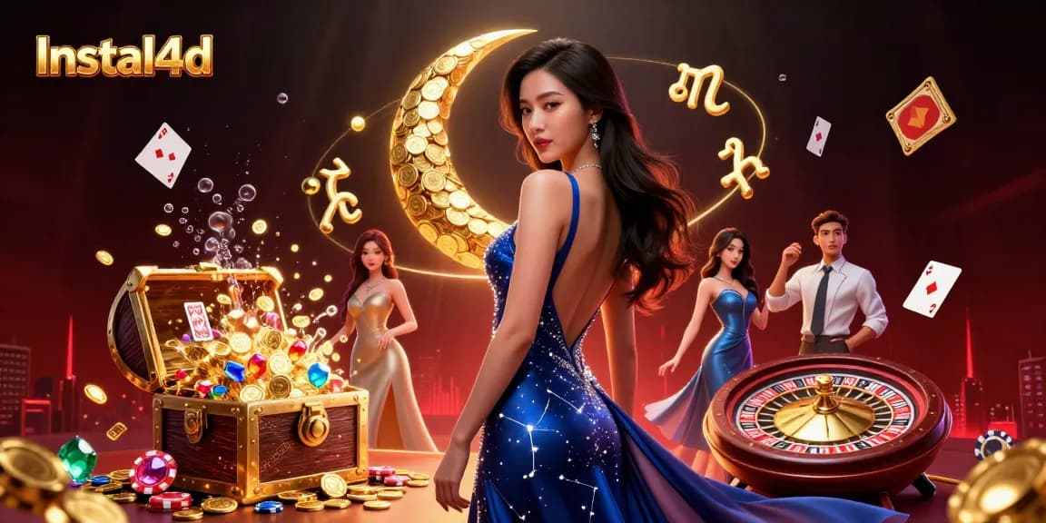 Win big with Instal4d's vibrant casino fantasy featuring stunning 3D elements and characters.
