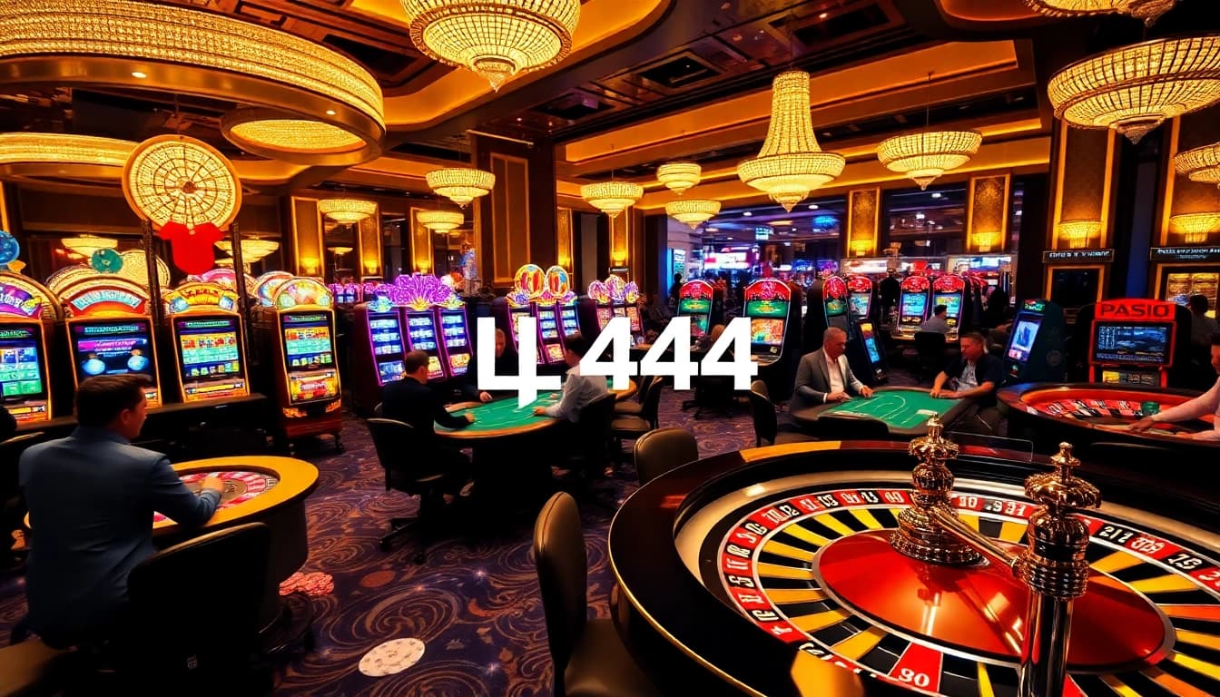 Experience the excitement of L444 casino with vibrant slot machines and thrilling poker action.