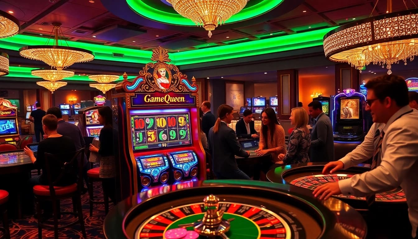 GameQueen slot machine enticing players with vibrant visuals and thrilling gaming engagements.