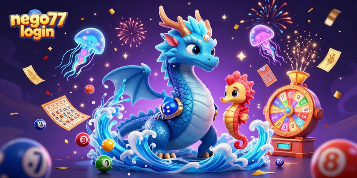 Experience the thrilling nego77 login with vibrant lottery elements and magical ocean creatures!