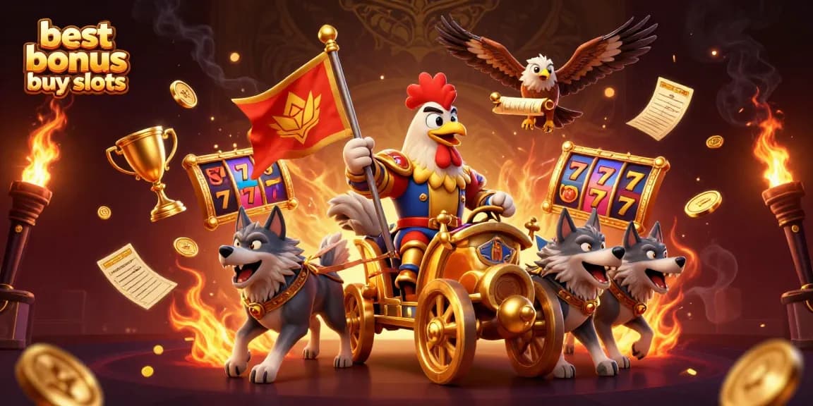 Engage with the best bonus buy slots in a thrilling 3D casino scene featuring dynamic elements.