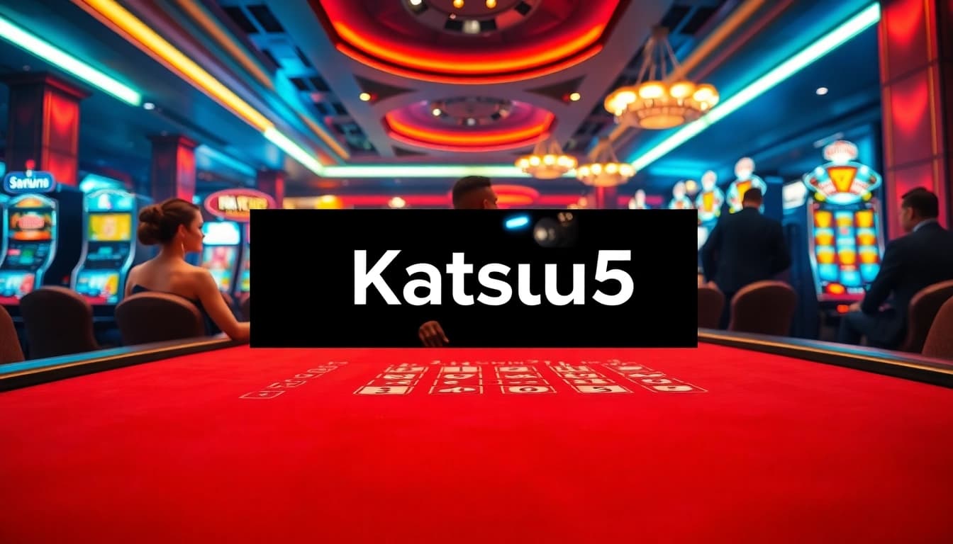 Katsu5 menghadirkan suasana kasino dengan pemain handal di meja permainan kartu.