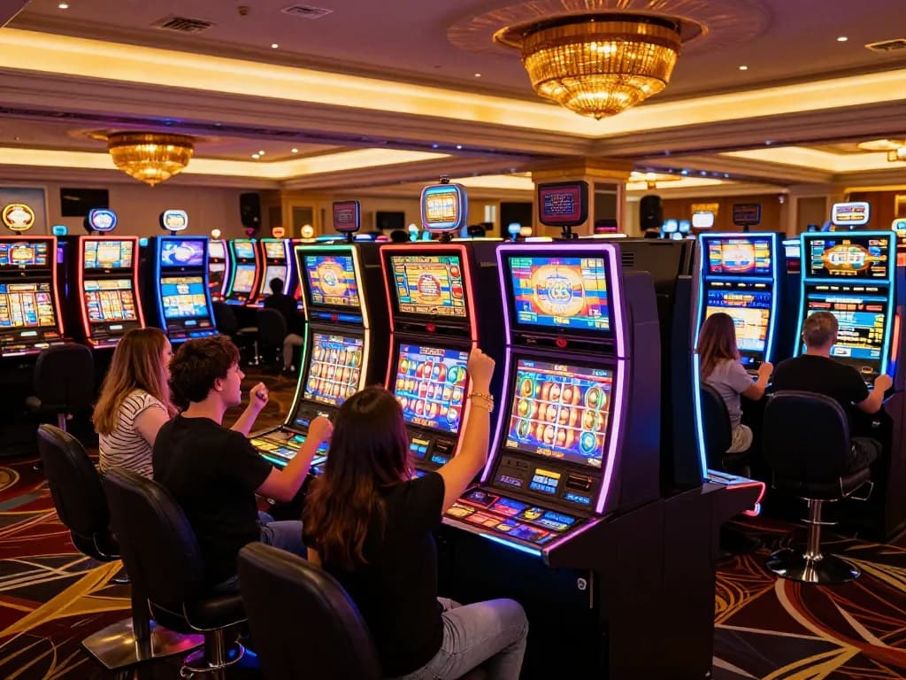 Experience excitement at luck88 with friends cheering on thrilling slot machine games