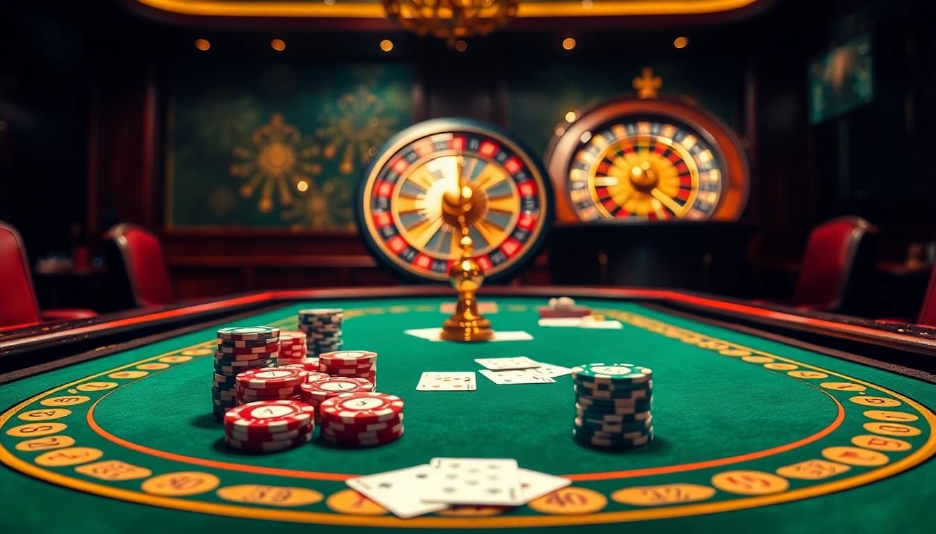 Experience the thrill of 789P gaming with an elegant poker table and immersive casino atmosphere.