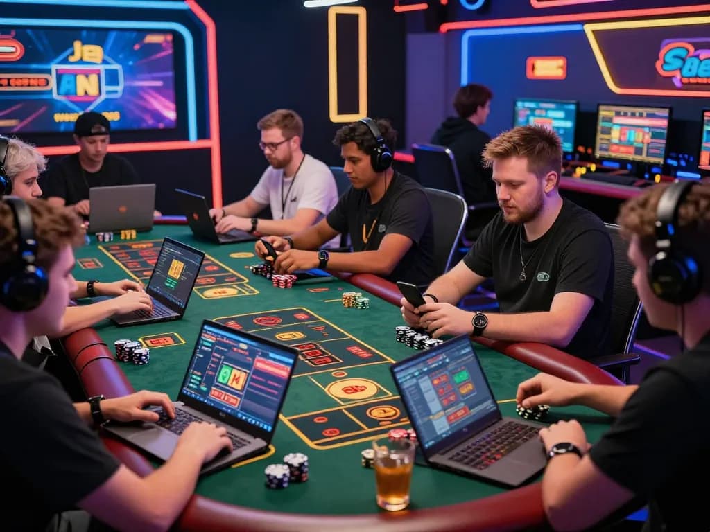 Engaged players enjoying online gaming at sc88e.com with vibrant atmosphere and advanced technology.