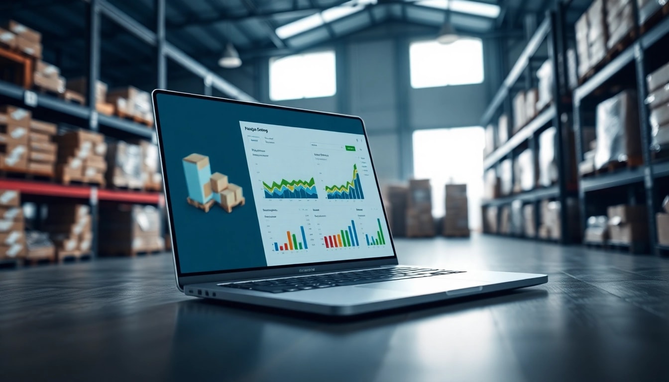 Streamlined view of supply chain management software on a laptop, enhancing operational efficiency.