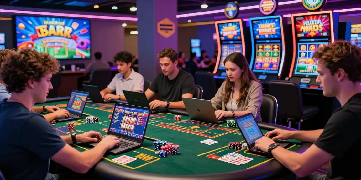 Exciting gaming scene at credit card casinos for UK players showcasing vibrant gameplay and user engagement.