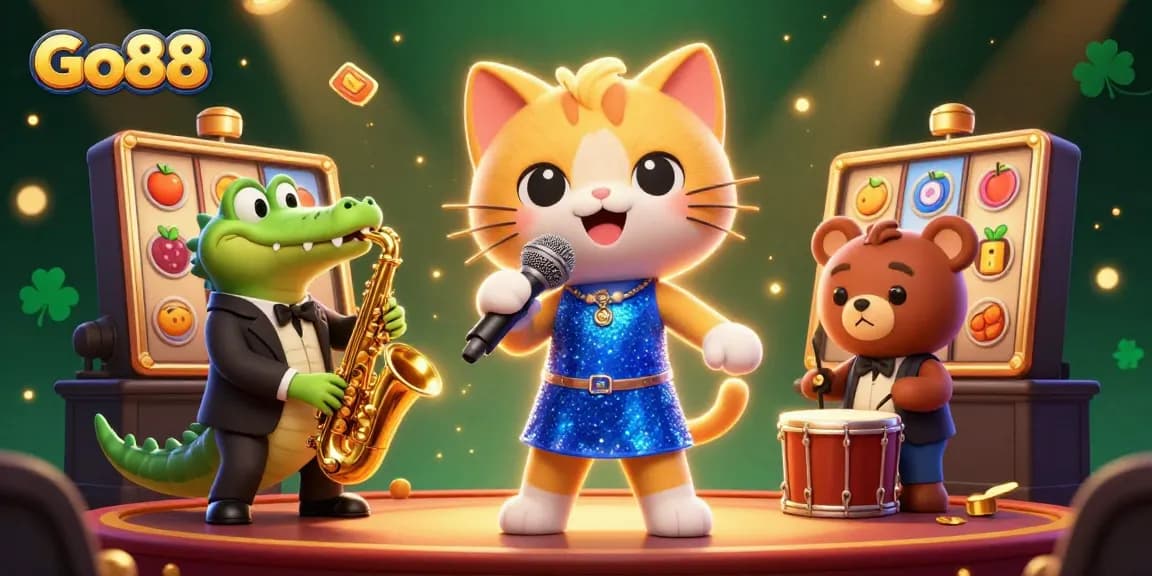 Go88 offers a vibrant casino experience with lively characters and immersive gaming elements.