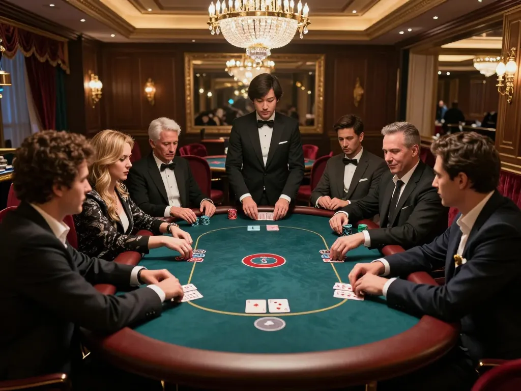 Experience high-stakes poker excitement in a luxurious 88vv VIP gaming area.