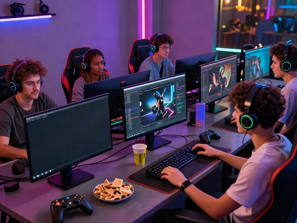 Exciting A80 online gaming experience with friends in a vibrant setup.