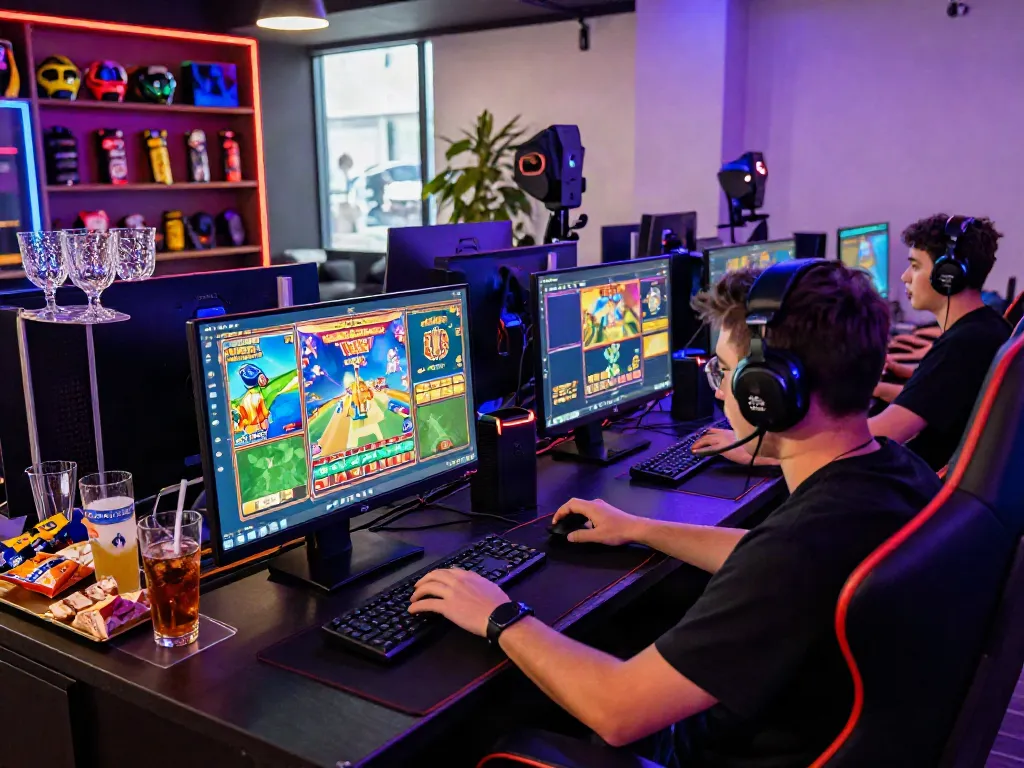 A thrilling gaming experience showcasing akunjp slot games with vibrant graphics and interactive setup.