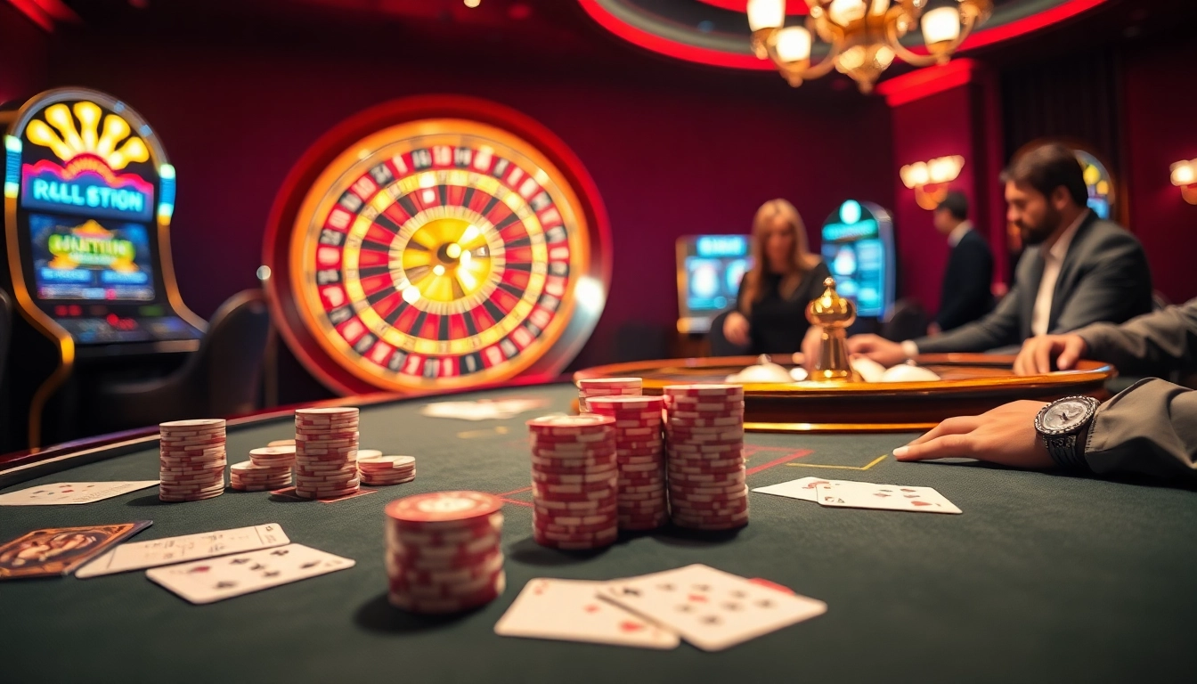 Engaged players at Thabet poker table illustrate excitement and strategy in high-stakes gambling action.