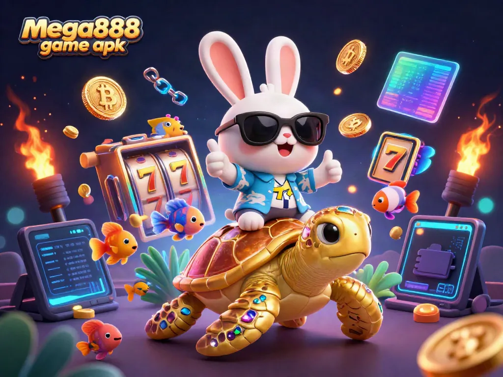 Experience the thrill of online gambling with mega888 game apk featuring colorful characters and dynamic casino elements.