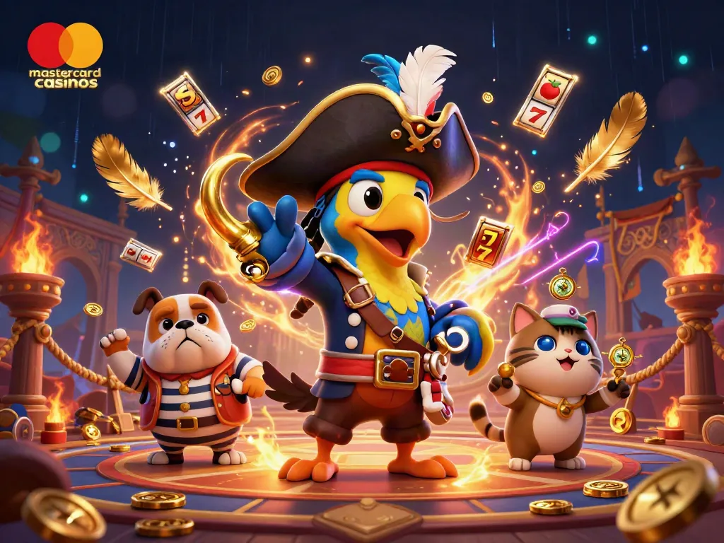Engage in thrilling gameplay at mastercard casinos with vibrant slot reels and dynamic characters.