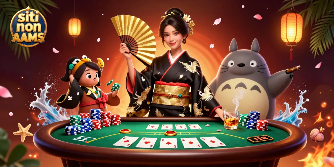 Scopri l'emozione nei siti non AAMS con una vibrante scena di gioco caratterizzata da azione pokeristica e personaggi dinamici.
