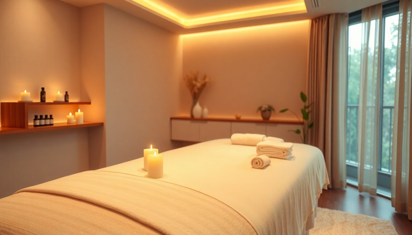Relaxing 동탄출장마사지 room with soft lighting and calming decor.
