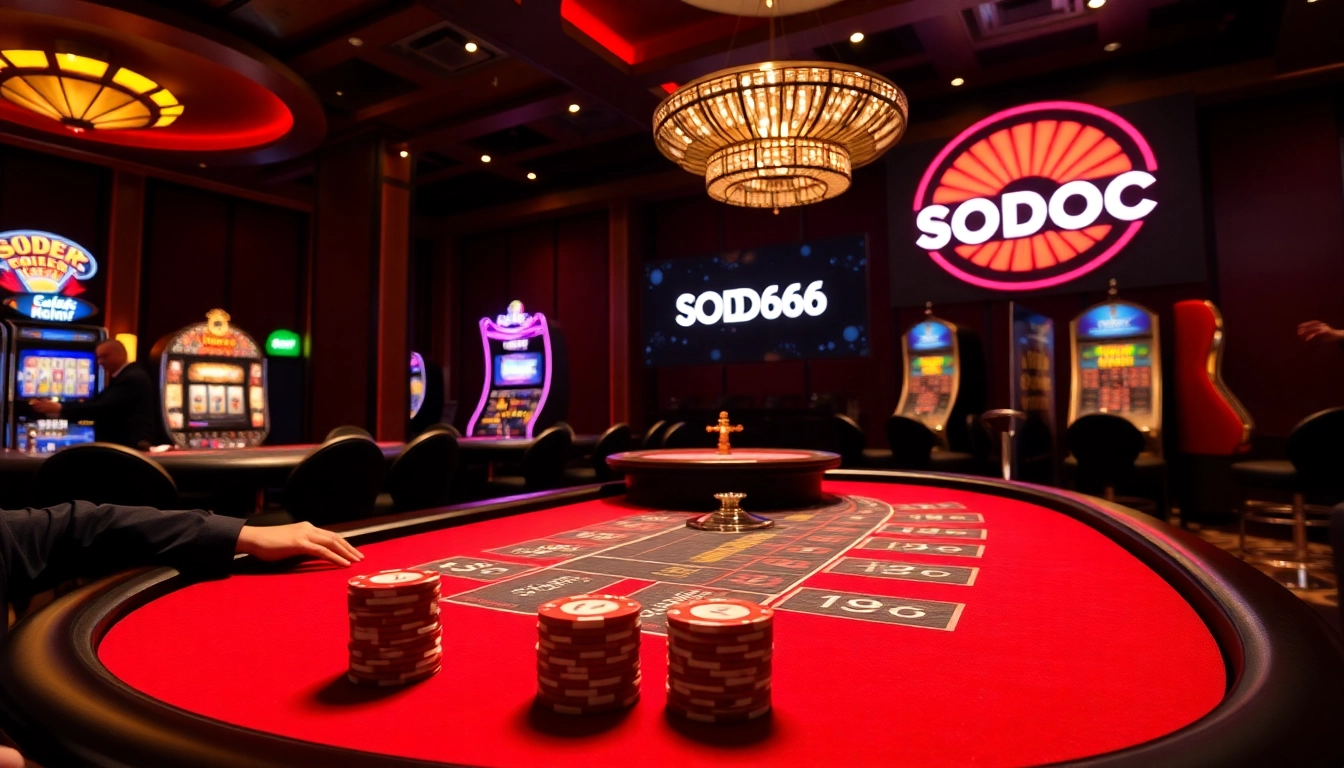 Experience thrilling moments at SODO66 casino with vibrant tables and betting excitement.
