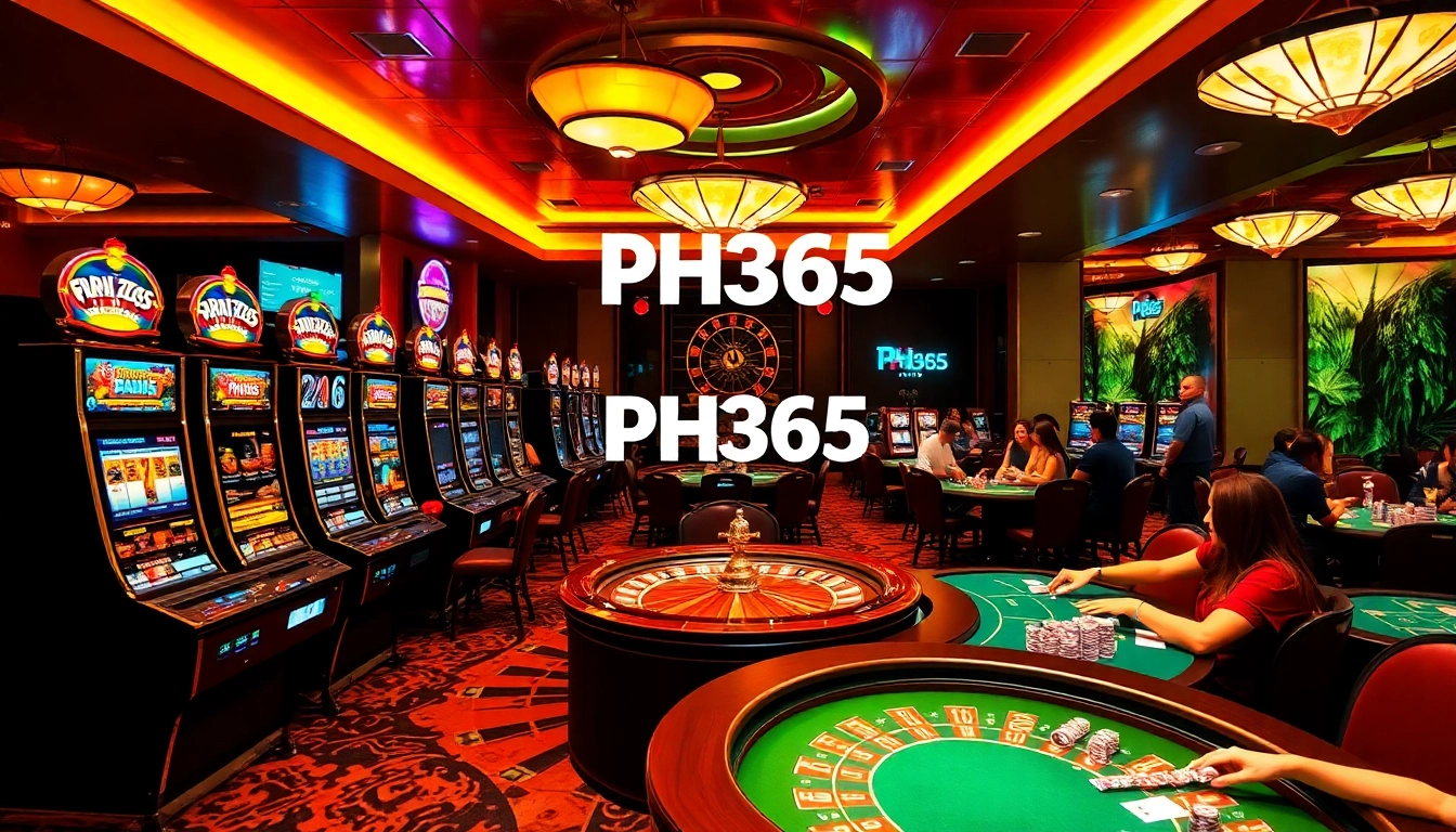Experience the excitement of PH365 casino games with vibrant slots and engaging poker tables.