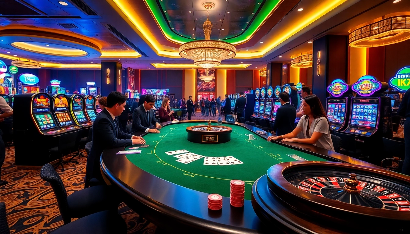 Experience the thrill of the i9bet casino with vibrant games, exciting players, and luxurious atmosphere.